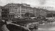 Der Wiener Donaukanal mit der Stephaniebrücke (heute Salztorbrücke). Im Vordergrund das Hotel Métropole. © IMAGNO / Austrian Archives