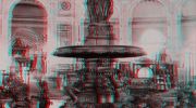 Die Fontäne einst in der Rotunde … (Anaglyphenbild von Martin Kohler nach einer Stereoaufnahme des Technischen Museums Wien)