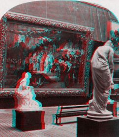 Kunsthalle, Zentralsaal, Anaglyphenbild: http://www.3d-land.de/, Bildvorlage: Archiv Technisches Museum Wien